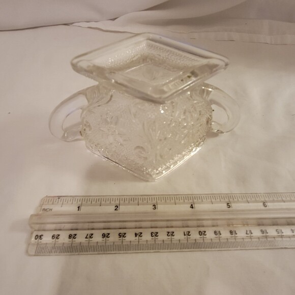 Depression Sandwich Glass Sugar Bowl - Picture 6 of 6